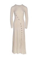 Sandro Paris Damen Strickkleid Lang Mit Schlitz Stickerei Gr.40/L SFPRO03430