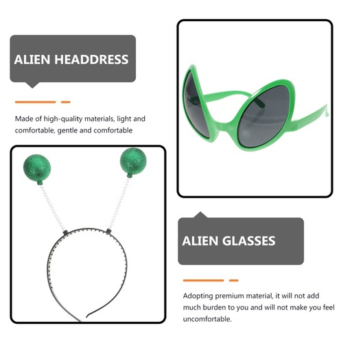 2 Sets Headband Alien Glasses Festival Accessories Child Cosplay - Picture 10 of 12