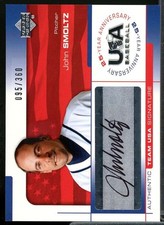John Smoltz Card 2004 USA Baseball 25th Anniversary Signatures Black Ink #SMO 