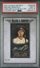 2021 Allen & Ginter X Michael Brantley Auto /20 PSA 9 Auto 10 Astros #FMAMB