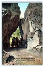 Vintage Yosemite Tunnel Rock Lithograph Postcard by Chas. Weidner
