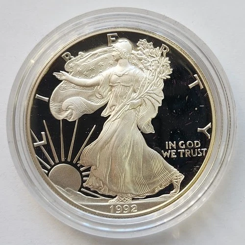 1992 Proof Silver Eagle in OGP w/COA