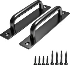 2PCS 5.8 Inches Barn Door Handle, Premium Aluminum Alloy Gate Handle, Sturdy Bla