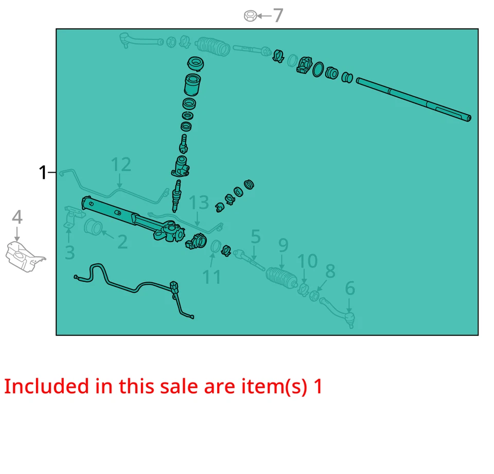 Kia Sedona 2012 barra de cambios de dirección y piñón fabricante de equipos originales 148 k millas - LKQ433804510 Foto 4 de 4