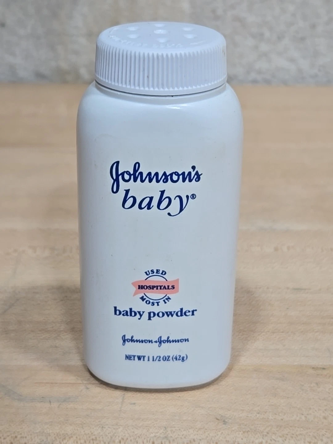Vintage Johnsons Baby Powder TALC 1.5 Oz Travel Size (Weighs 2.3 Total Oz) 90s