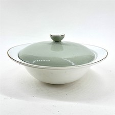 Grindley Satin-White Ironstone Staffordshire Covered Serving Bowl Casserole