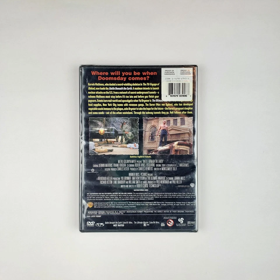 Battle Beneath The Earth & The Ultimate Warrior Sci-Fi Double Feature DVD New  - Image 2 of 3