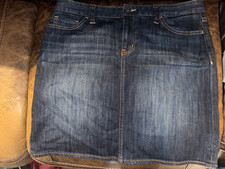 Tommy Hilfiger Denim Skirt Blue Straight Pencil Knee Length Size 10