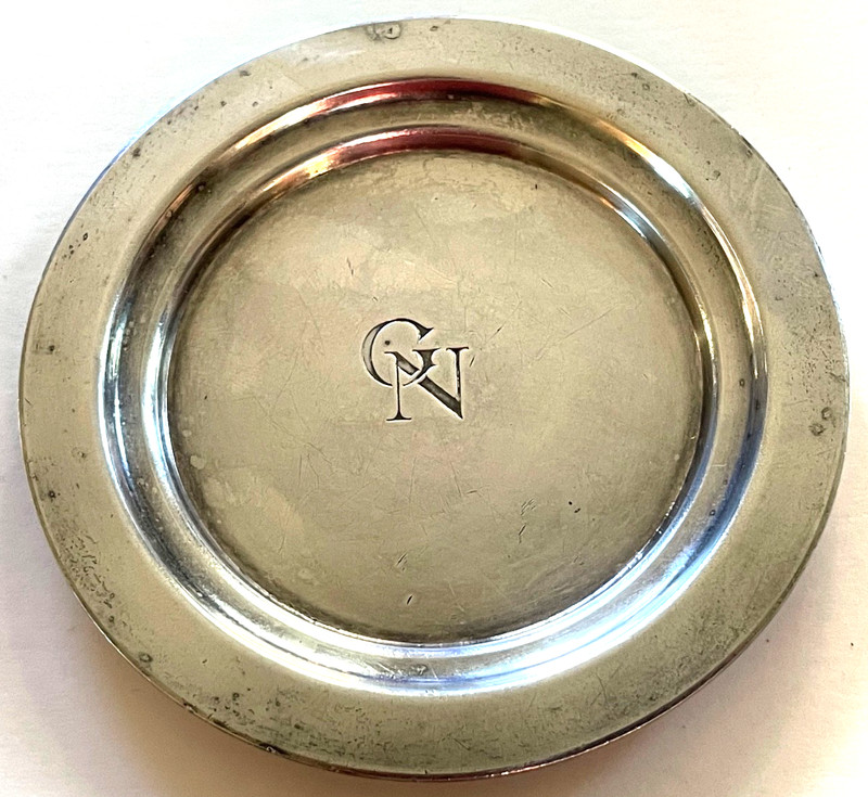 Antique Great Northern RR Dining Car Silverplate Butter Pat International Silver