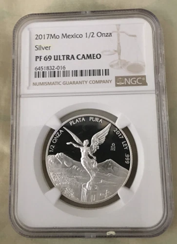 2017 Mo Mexico 1/2 Oz Onza Silver Libertad NGC PF 69 Ultra Cameo