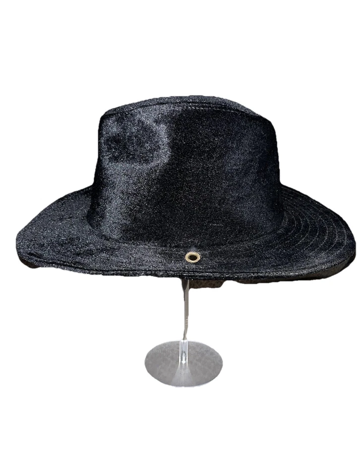 Sombrero de vaquero de terciopelo negro para mujer David & Young de colección Foto 3 de 4