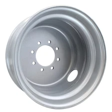 Trailer Wheel 17.5" 17.5X6.75 Hub Centric 8 Lug 6.5 Center Silver Dual Rim