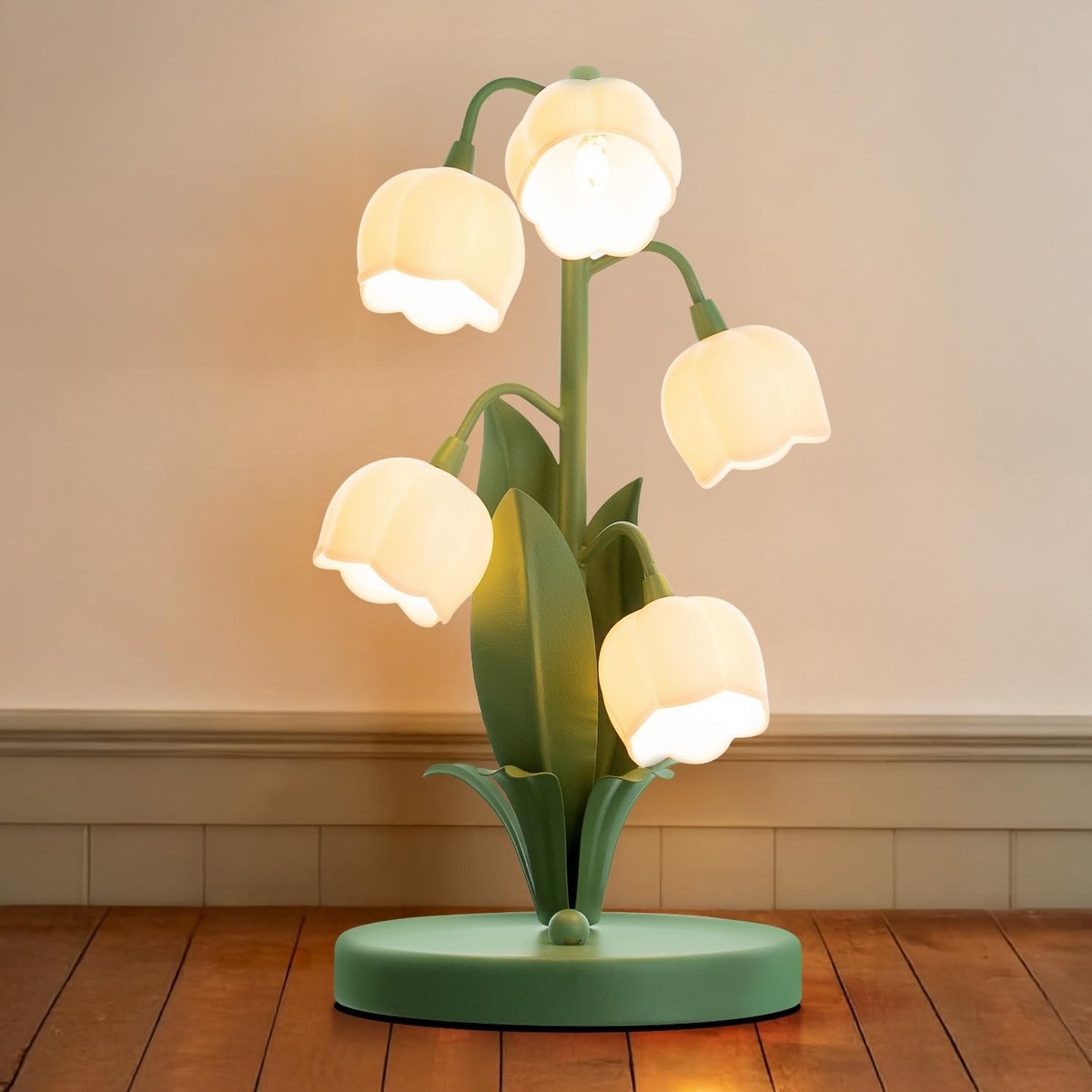 WERFOP Lily of The Valley Lamp, Green Flower Lamp for Home, 3