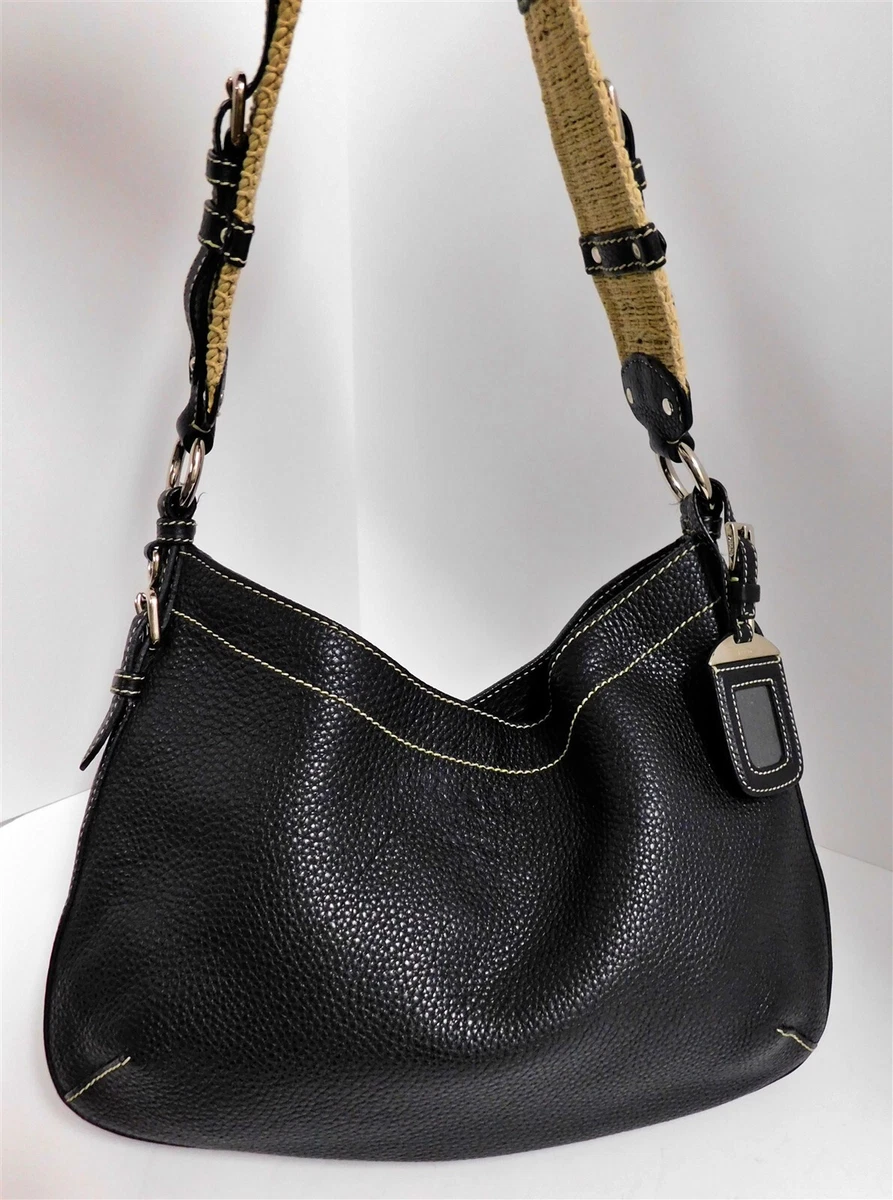 Prada black leather hobo bag hotsell