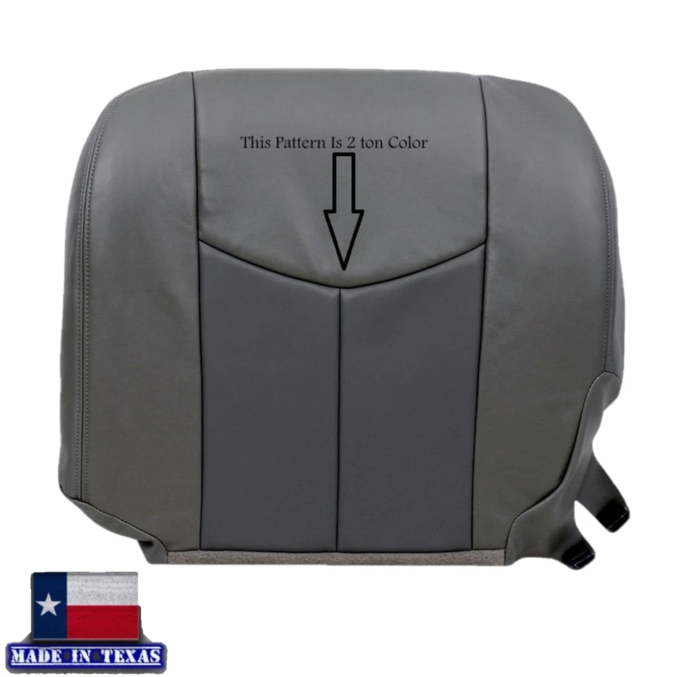 Cubierta de asiento de cuero PU gris dos tonos 2003 2004-2006 para GMC Sierra Yukon Denali Foto 3 de 4