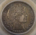 1899 Barber Half Dollar 50c PCGS Certified VF30
