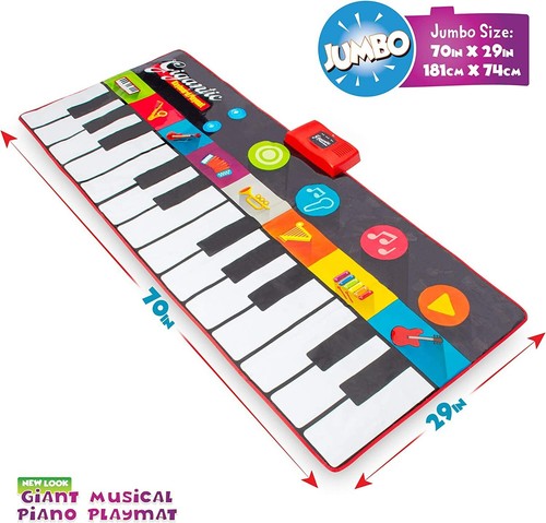Abco Tech Giant 70" Piano Play Mat Jumbo Floor Keyboard 24 Keys 8 Sound Options - Picture 4 of 9