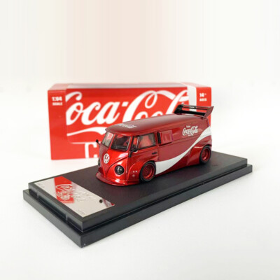 CoolCar 1:64 Model Car T1 Bus Metal Die-cast Vehicle Collection Display Cola Red