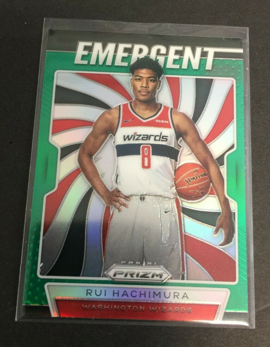 2019-20 BASKETBALL CARD PRIZM GREEN EMERGENT RUI HACHIMURA RC FREE S&H #21