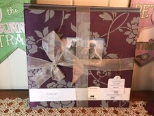 NEW 12 X 12 Scrapbook W/ Keepsake Box Maroon Gray 10 Sheets/20 Pages