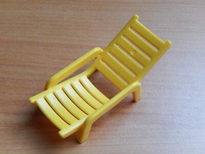 Chaise Pliante PLAYMOBIL Jaune - Accessoire Maison, Camping, Ferme - Pour Figurines