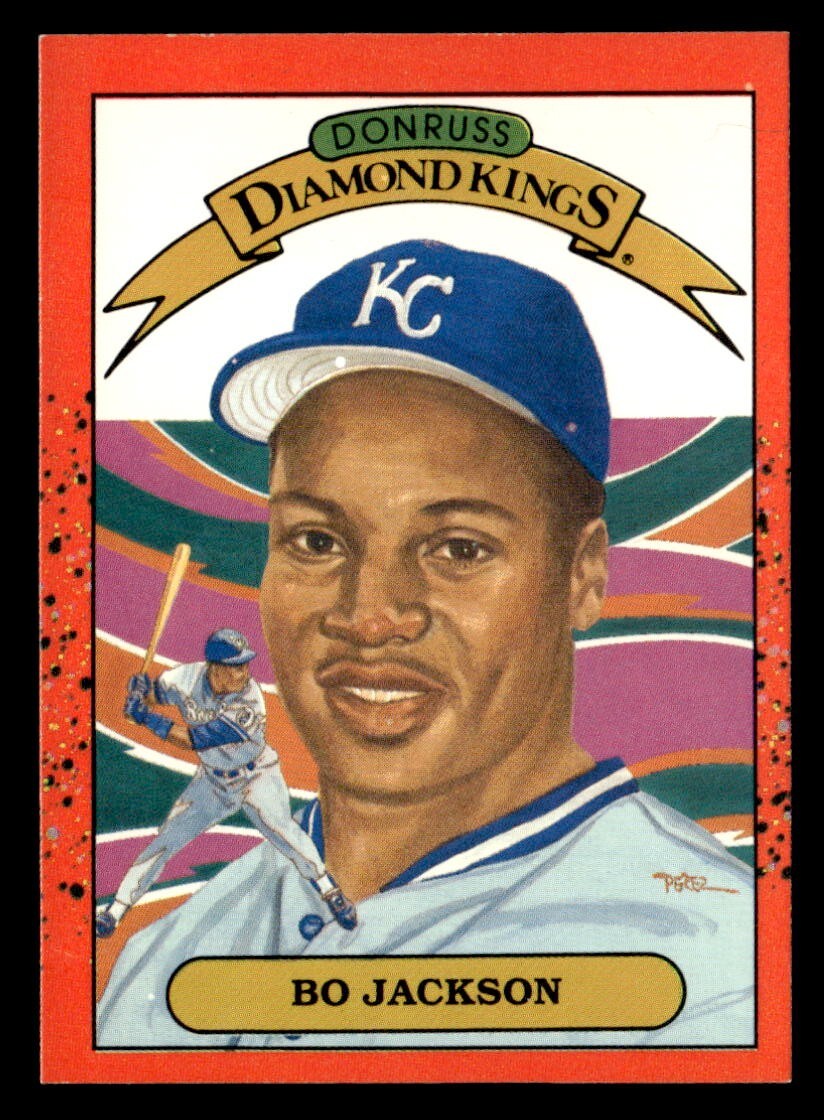 Bo Jackson 1990 Donruss Diamond Kings Card #1 Kansas City Royals