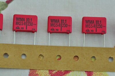 10 Stück Kondensator 0,1 µF x 230Vac. Typ: MKS 5-R / WIMA