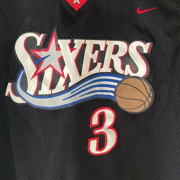 VINTAGE Nike 2000s Allen Iverson #3 Philadelphia 76ers NBA Jersey