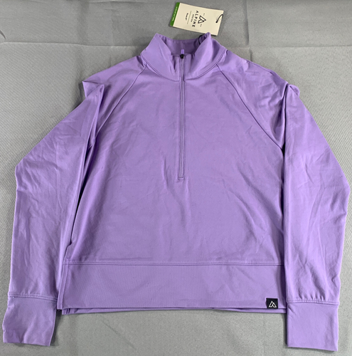 Alpine Design 1/4 Zip Pullover Lilac XS Womenâs Long Sleeve