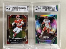(Two) 2019 FIREWORKS GREEN PATRICK MAHOMES HGA 9 & 9.5 #210 #FW-PM PRIZM