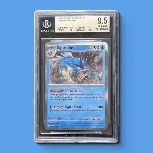BGS 9.5 ✨ Gyarados Holo Rare NM 130/165 Scarlet & Violet 151 Pokemon Card