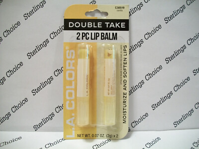 L.A. Colors Double Take 2 pc Lip Balm #30519 Vanilla