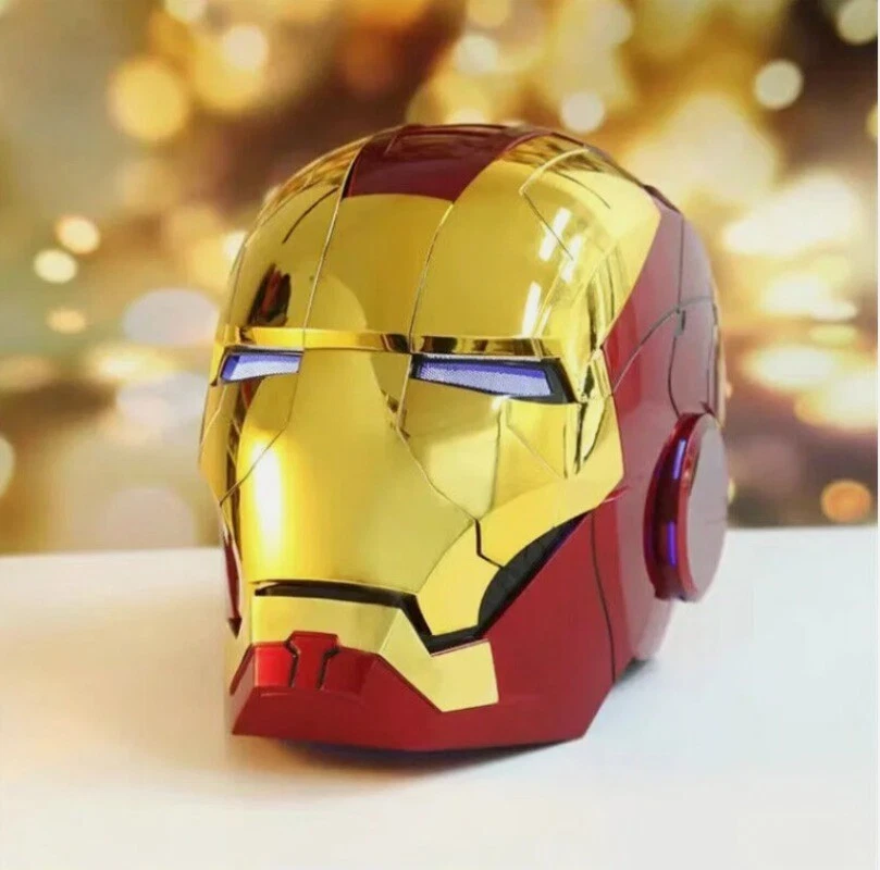 AUTOKING Iron Man MK5 Casco Dorado/Plateado 1:1 Usable Control por Voz Máscara Regalos Foto 2 de 4