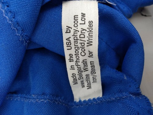 BEGLER BRAND 6'x5.5' Blue Chromakey Backdrop PHOTO CURTAIN w/LOOP MADE IN USA - Picture 7 of 9
