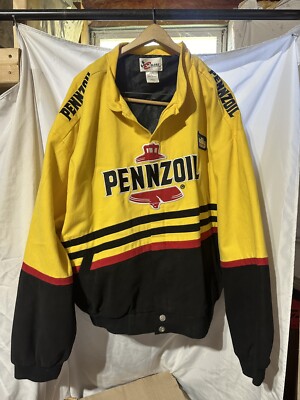 Vintage Chase Authentics Pennzoil Jacket XXX Large Yellow Black