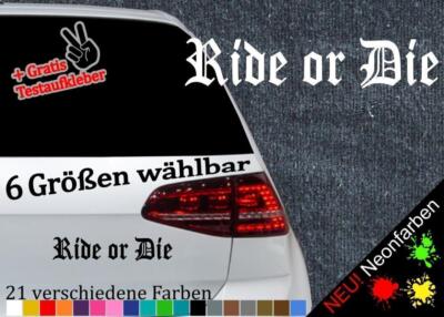 Ride or Die Aufkleber -6 Größen 21 Farben- MTB Downhill BMX Sticker Enduro Bike