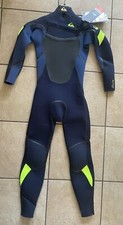Quiksilver Boys Wetsuit Syncro 4/3 EQBW103048 Black/Blue/Yellow-Size 12--NWT