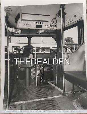 Vintage 8x10 Photo of Luzerne PA Bus #3714 Interior Transportation June 1965