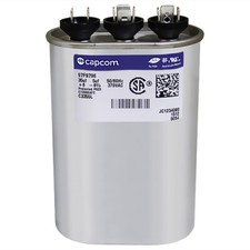 97F9796-35  5 uf MFD 370 Volt VAC - Genteq Oval Dual Run Capacitor Upgrade