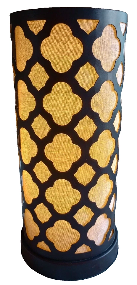 Высокий цилиндр MCM ночь Lite настольная лампа декоративный металл над тканью 13 «H x 6» W - Изображение 2 из 4