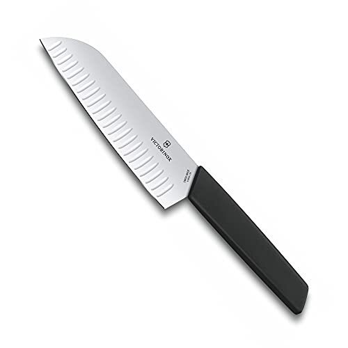 Victorinox Swiss Modern, coltello Santoku con lama alveolata in acciaio inox, la