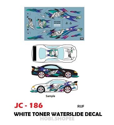 JC-9152 White Toner Waterslide Decals> MC DONALDS >For Custom 1:64 Hot Wheels 