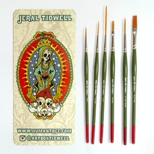 Andrew Mack/Tidwell Pinstriping Paint Brush Synthetic Original Set of Six