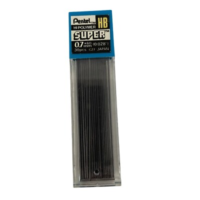 Pentel Hi-Polymer Super HB 0.7mm Mechanical Pencil Lead Refill PARTIAL BOX