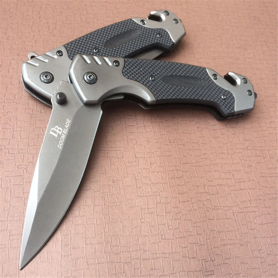 Premium and Exquisite Switchblade G10 Handle Auxiliary Portable Tactical Knife - Image 4 of 4