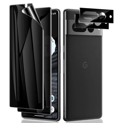 4X For Google Pixel 10 9 Pro XL 8 7 Anti-Spy Soft Hydrogel Screen Protector/Lens