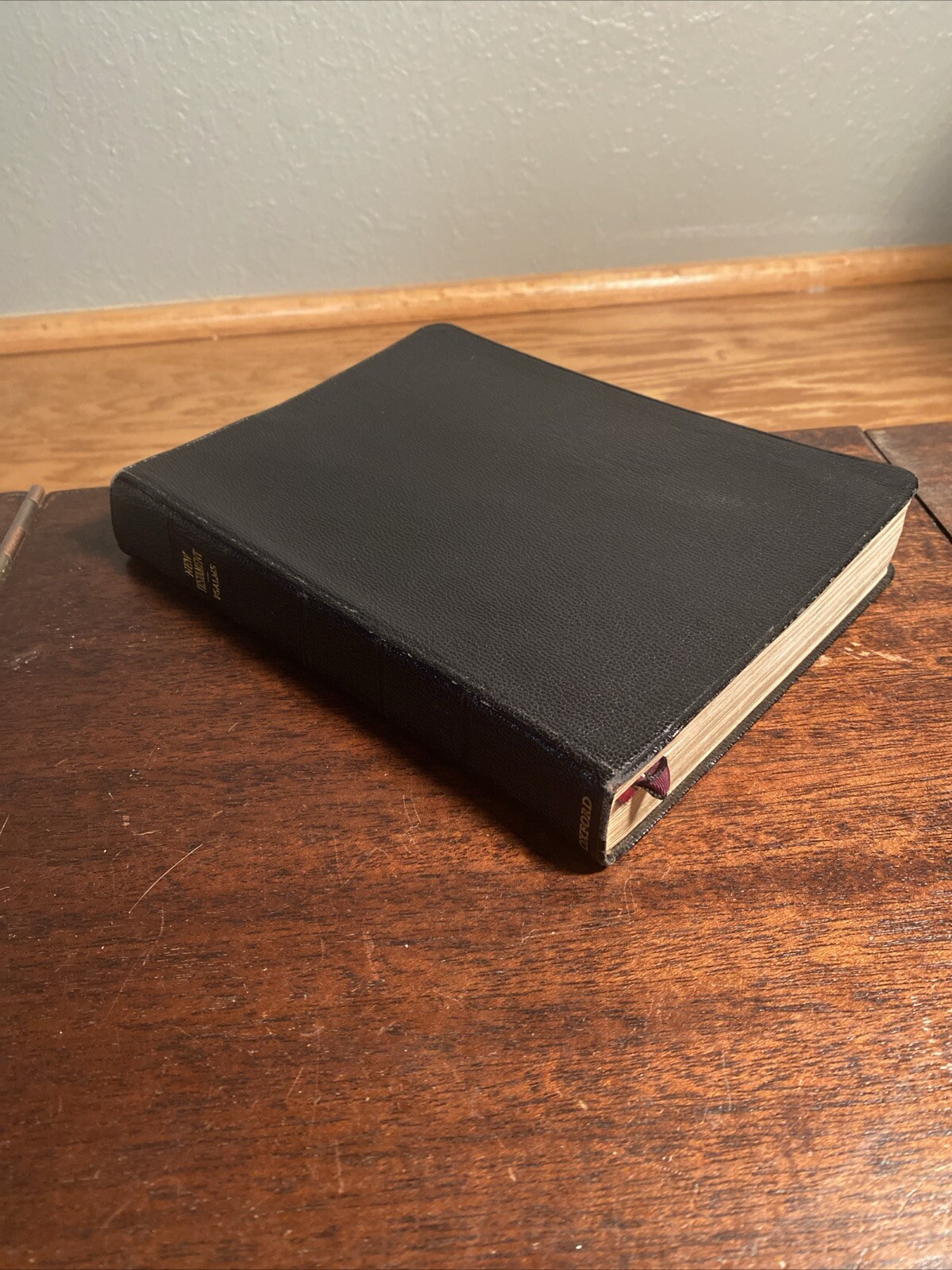 New Testament Psalms, Oxford University Press, Black Leather, Vintage Gold Gilt