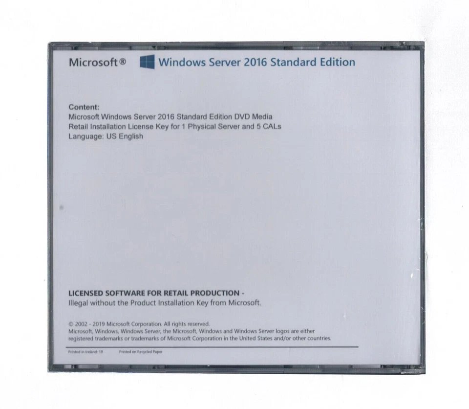 Windows Server 2016 Standard Edition with 5 CALs. Retail License, English. - Image 3 of 3