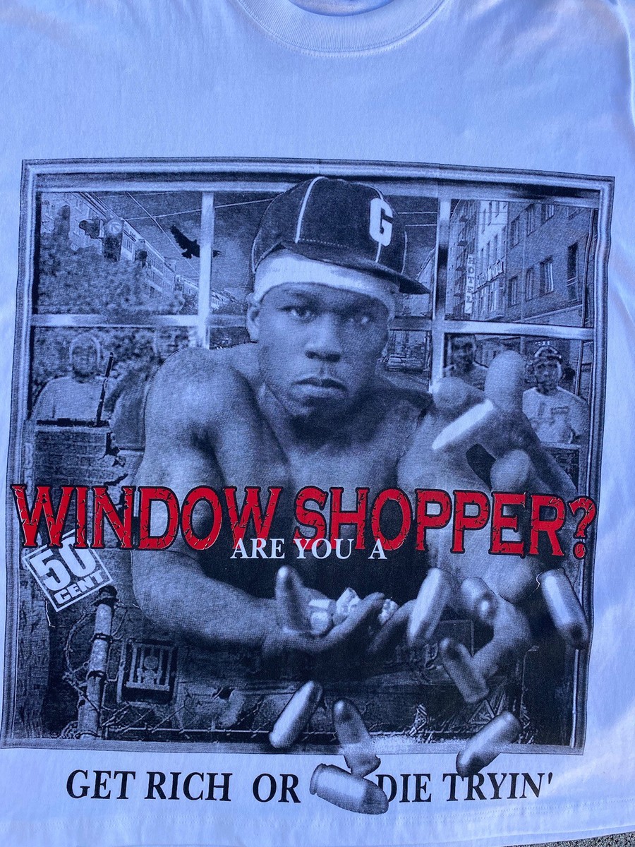 Vintage 50 Cent Rap Tee Bootleg Rap Tee Y2k Window Shopper | eBay
