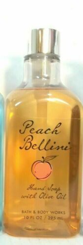 Bath & Body Works Peach Bellini Gel Hand Soap Wash w Olive Oil 10 oz RARE - Picture 1 of 2